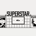 SUPERSTAR Themed Photo Spot With Shoe Display Screen And Character Billboards