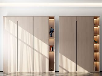 modern wardrobe cabinet sliding door wardrobe 3d model