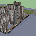 Modern High Rise Residential Buildings Exterior With Commercial Units And Balconies