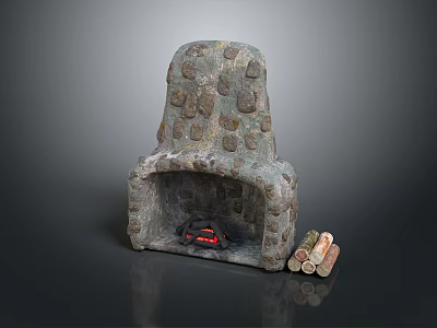 Modern Fireplace Fiction Fireplace Future Fireplace Concept Fireplace Living Supplies 3d model