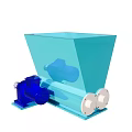 Durable Industrial Conveying Equipment With Blue Hopper Blue Motor And Silver Components