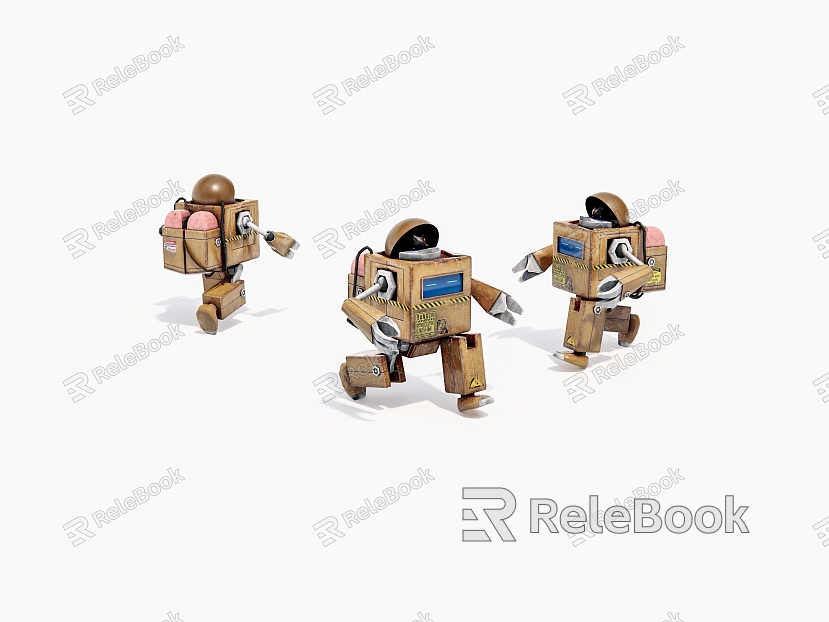 Old cartoon robot model