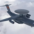 Airborne Early Warning Aircraft Flying With Radar Dome And Registration Number 3412 In Sky