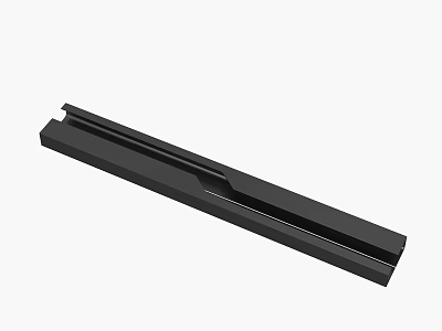 Modern Black Long Furniture Handle For Cabinet And Drawer Applications 3d model