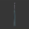 Decorative Metal Curtain Rods With Light Blue Patterned Curtains For Daily Use