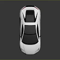 White Sports Car With Sleek Modern Design Black Roof And Alloy Wheels