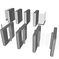 Modern gate access control 3d model