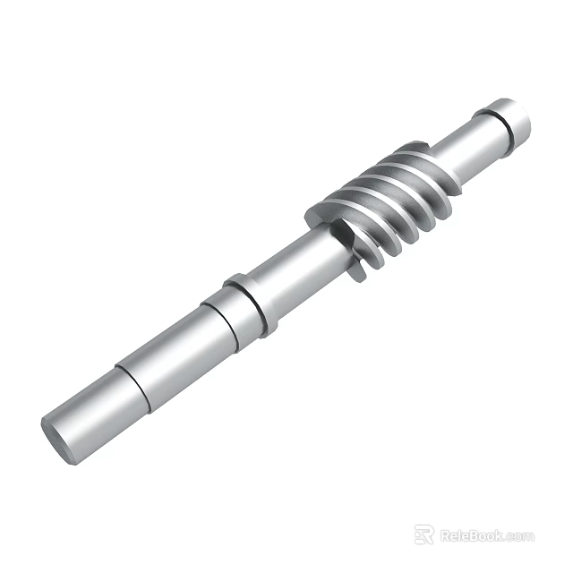 Silver Metal Mechanical Part With Spiral Structure And Cylindrical Design 3d model 
