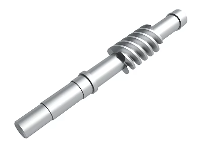 Silver Metal Mechanical Part With Spiral Structure And Cylindrical Design 3d model