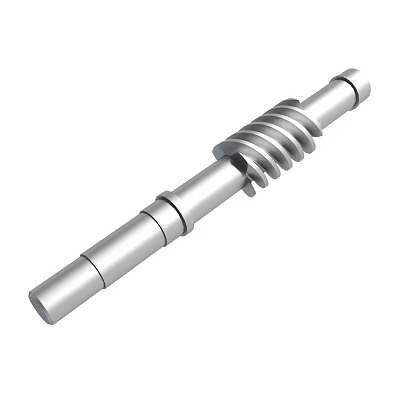 Silver Metal Mechanical Part With Spiral Structure And Cylindrical Design 3d model