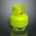Green Portable LPG Gas Cylinder With Secure Handle For Home Cooking Use