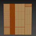 Modern Wooden Wall Paneling With Vertical Stripes And Panel Sections 3d model