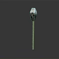 Standard Parking Meter With Metal Pole And Display Screen Isolated On Gray Background