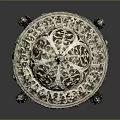 Vintage Style Decorative Ornament Set With Intricate Carvings Top Ornament And Claw Foot Base