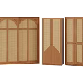 Wooden Wardrobe Designs With Rattan Panel Doors Simple Natural Style Storage Furniture