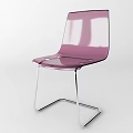 Modern Clear Office Chair With Chrome Metal Frame And Contemporary Design