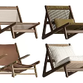 Modern Leisure Chairs Featuring Wooden Frames And Various Seat Cushion Styles
