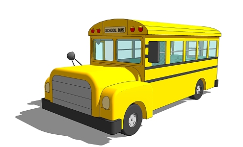 Modern School Bus 3d model