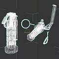 Military Stick Grenade 82-2 Model With Fuse Handle Green Brown Design And Red Blue Markers