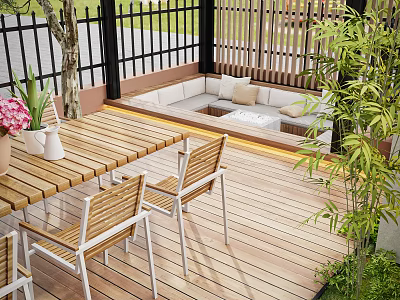 Modern Courtyard 3d model