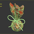 Colorful Patterned Food Gift Package Tied With White Ribbon Bow