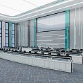 Command and Dispatching Center of Modern Monitoring Room 3d model