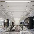 Modern reception area Sales office Sales center Negotiation area Rest area 3d model