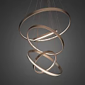Modern Layered Circular Ring Chandeliers With Stylish Design And Soft Lighting 3d model
