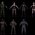 Game Movie Characters Diverse Outfit Styles And Unique Character Designs