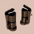 Modern Black Coffee Makers As Essential Kitchen Appliances With Open Lids