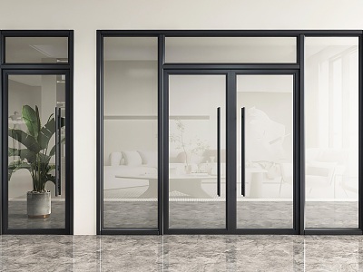 Glass Door Shops Stores Laying Door Glass Door Glass Double Door Glass Single Door Office Door model