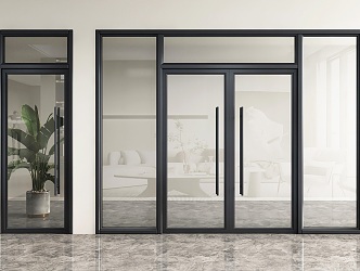 Glass Door Shops Stores Laying Door Glass Door Glass Double Door Glass Single Door Office Door 3d model