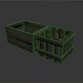 Rustic Wooden Crates With Rectangular Shape And Open Design For Storage Use