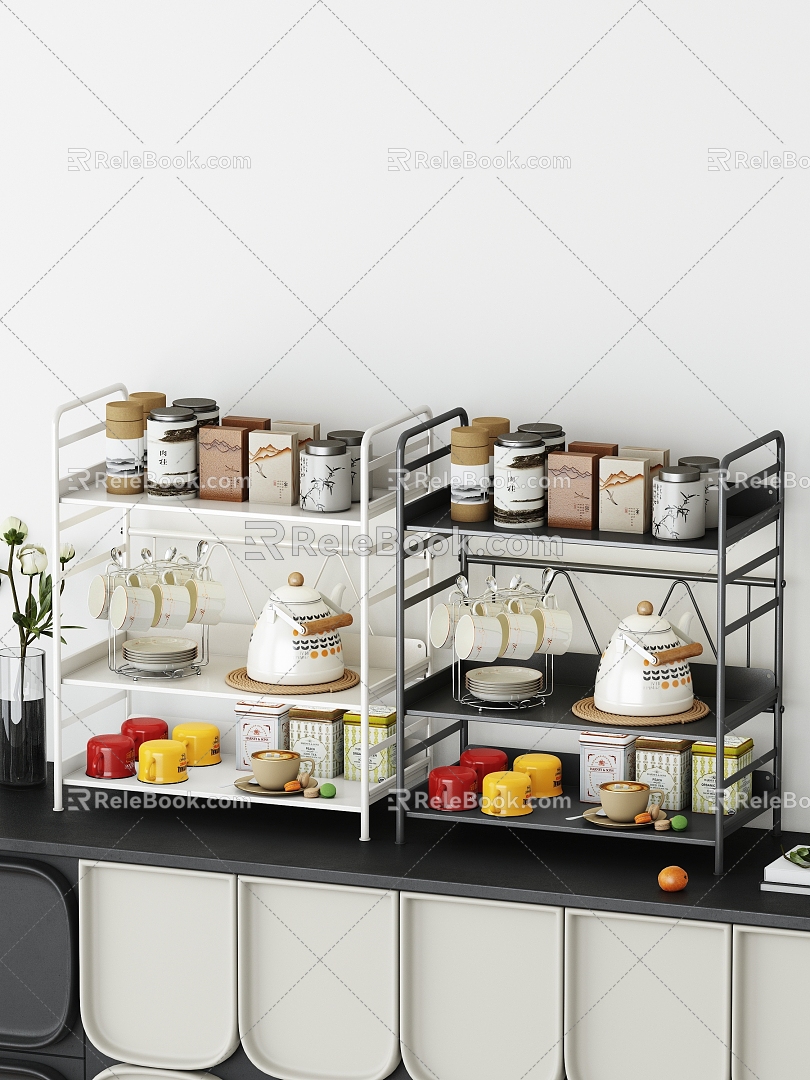 Tea Cup Storage Rack model