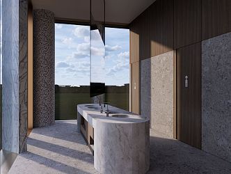 Public toilet Modern toilet 3d model