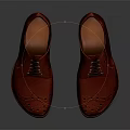 Burgundy Leather Brogue Shoes Lace Up With Perforated Design And Brown Soles