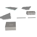 Assorted Construction Materials Including Stone Slabs Brick Blocks And Metal Bars
