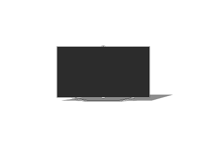 Modern Slim Flat Screen Television With Sleek Silver Stand And Black 3d model