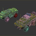 Bulletproof Car Armed Jeep Armed Car Armed Bulletproof Car Military Jeep Off-road Jeep Humvee 3d model