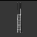 Industrial Communication Equipment With Antenna Keypad Gray And Beige Design Vertical Placement Light Background