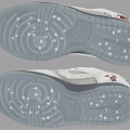 Stylish White Casual Sneakers With Teal Tongue Gray Swoosh Colorful Graphics And Translucent Sole