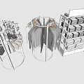 Round Clothing Racks With Hanging Shirts Coats Underwear And Multi Tiered Display Rack