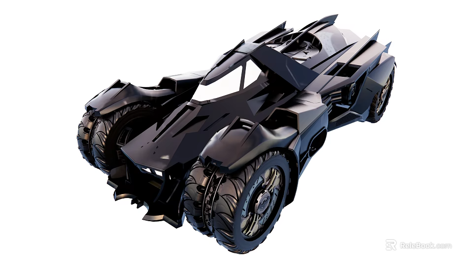Black Futuristic Armored Car With Sleek Design Large Tires And Sporty Exterior 3d model 