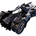 Black Futuristic Armored Car With Sleek Design Large Tires And Sporty Exterior