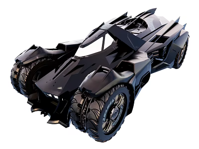 Black Futuristic Armored Car With Sleek Design Large Tires And Sporty Exterior 3d model