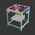 Transparent Cube Frame Experimental Equipment With Internal Platform And Components