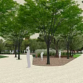 Residential Landscape Design With Sports Courts Play Area Green Trees And Paths