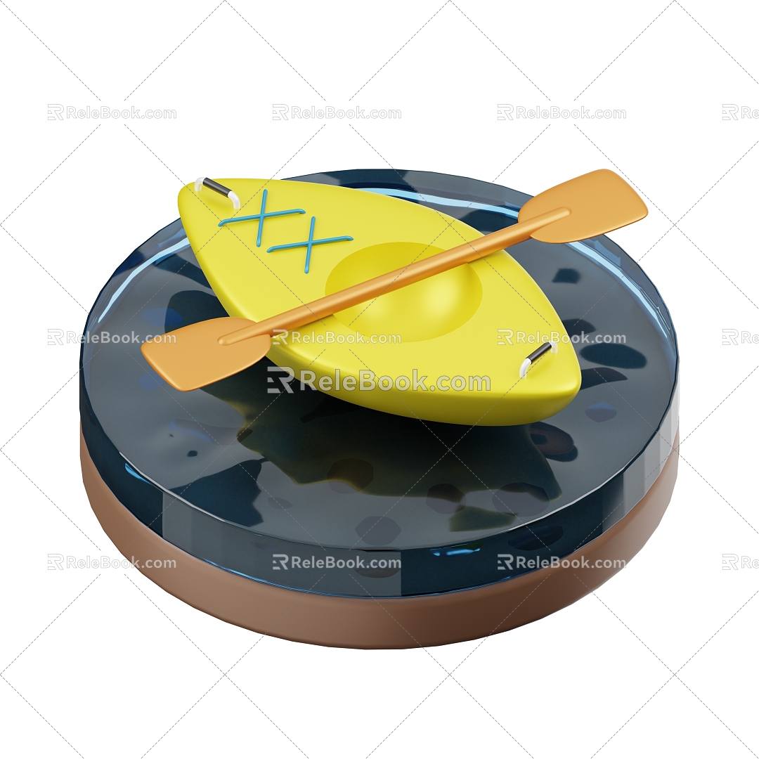 Kayak Boat Cartoon Kayak 3d model