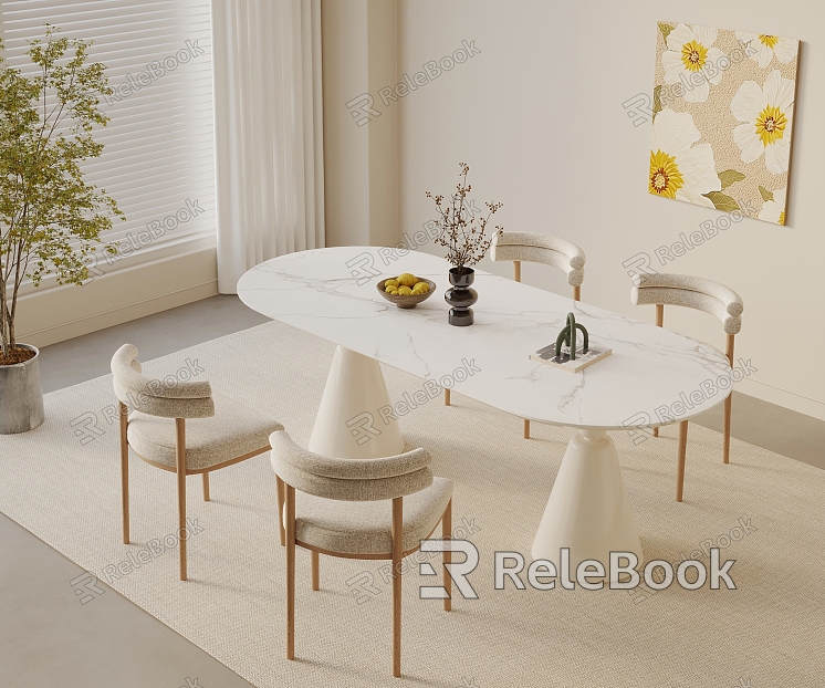 14 table modern cream wind table decoration painting model