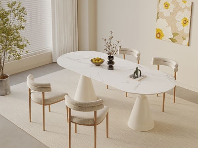 14 table modern cream wind table decoration painting model